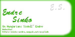 endre sinko business card